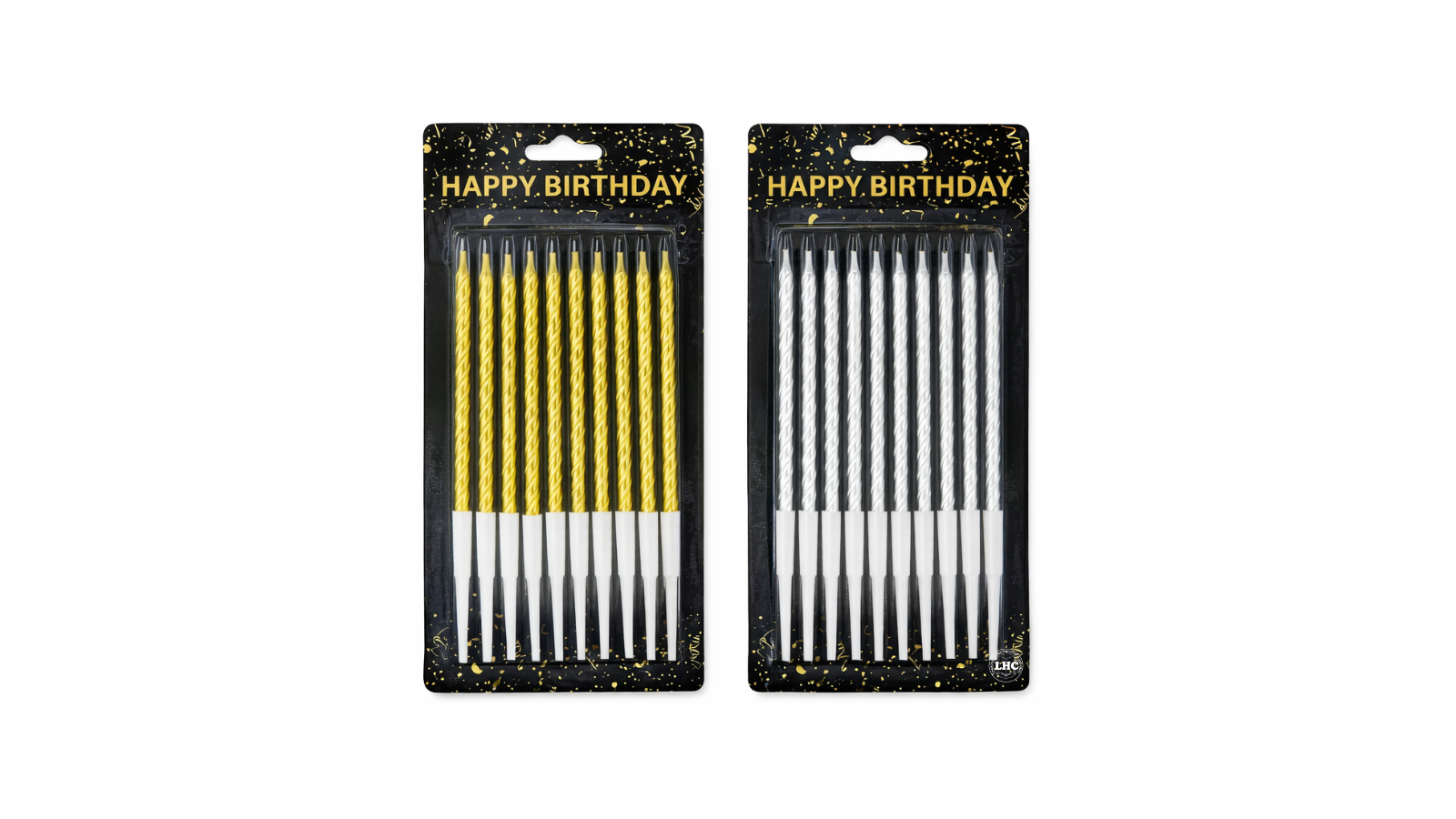 Birthday Candles Gold/Silver With Holder