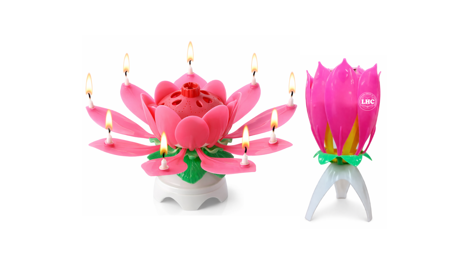 Birthday Candles Music Rose - Large