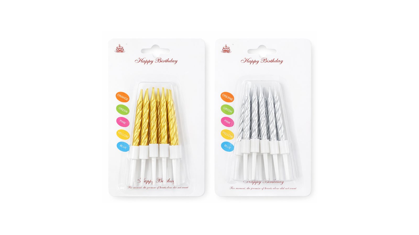 Birthday Candles Spiral - 10 Pcs - Small