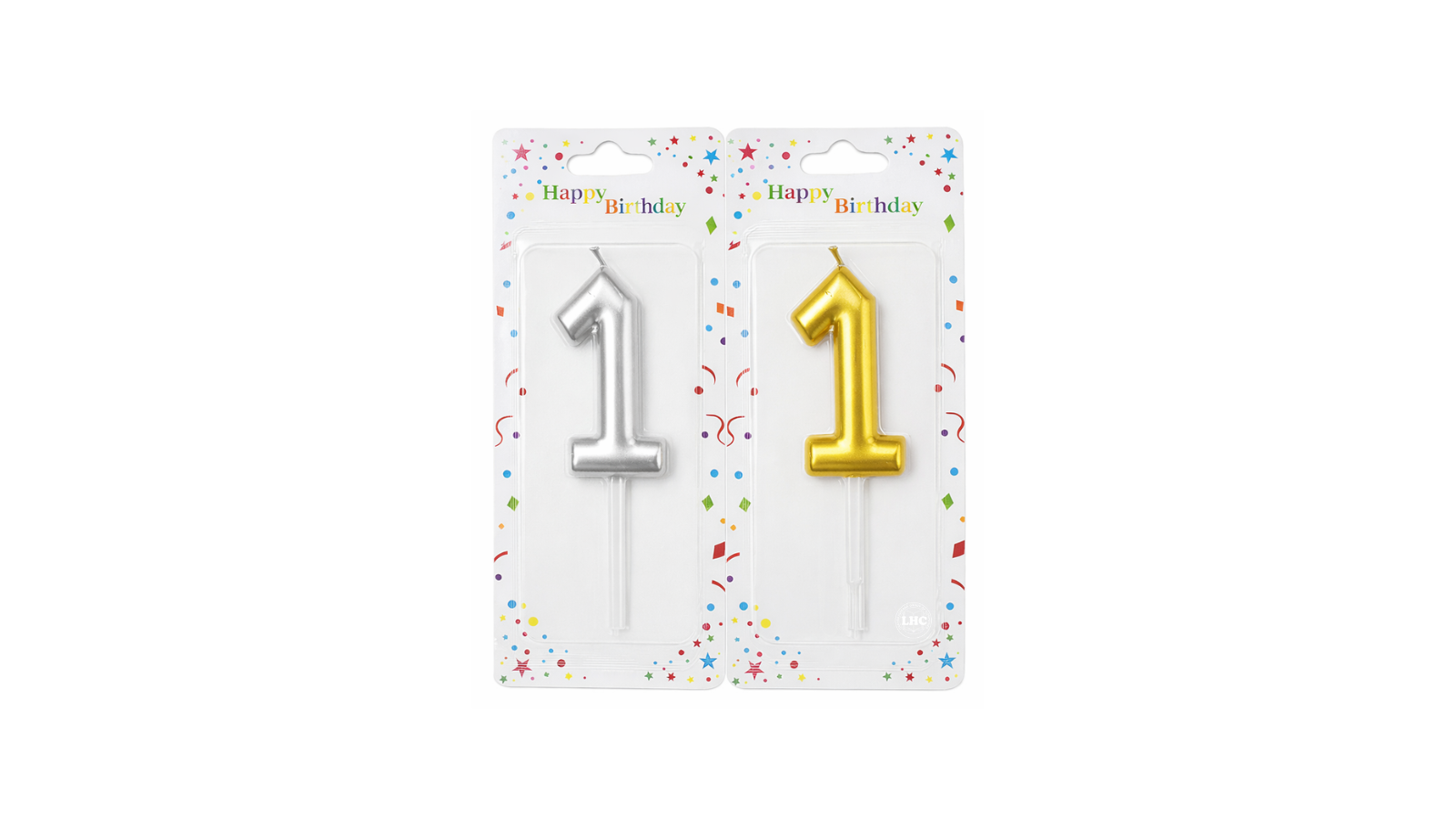 Birthday Candles Numbers Gold/Silver
